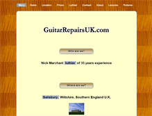 Tablet Screenshot of guitarrepairsuk.com